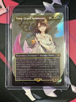 MTG - Yuna, Grand Summoner -Borderless - Surge Foil - Commander: Final Fantasy - Image 1