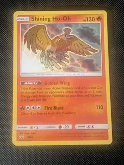 Pokemon TCG Shining Ho-Oh SM70 Black Star Promo Holo Card - Image 1