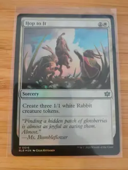 MTG Hop to It (Foil) 0016 Bloomburrow M/NM Free UK P&P - Image 1