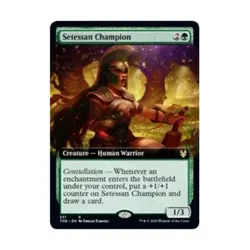 WOTC MtG Theros Beyond Death Setessan Champion (Extended Art) (R) (Foil) NM - Image 1