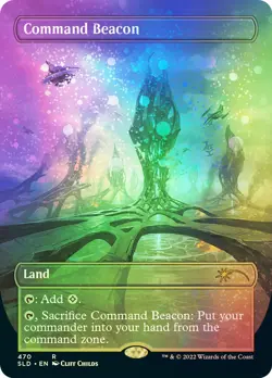 New NM+ MTG Galaxy FOIL Command Beacon Secret Lair #470 Magic Card - Image 1