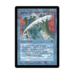 WOTC MtG Beta Wall of Water (U) EX+ - Image 1