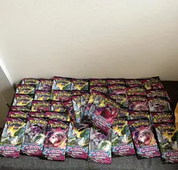 $100 OFF 47 x Pokemon TCG Fusion Strike Loose Booster Packs Sealed - Image 1