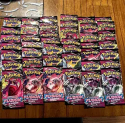 $100 OFF 47 x Pokemon TCG Fusion Strike Loose Booster Packs Sealed - Image 3