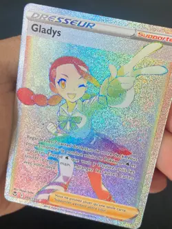 CARTE POKEMON GLADYS 204/195 FR SECRETE RARE EB TEMPETE ARGENTEE - NM/M - Image 2