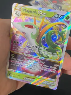 CARTE POKEMON MAJASPIC VSTAR 008/195 FR ULTRA EB TEMPETE ARGENTEE - NEUF - Image 2