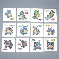 Pokemon Card Bread Deco Chara Seal Sticker Blastoise 12 set Japanese q556 - Image 1