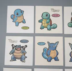 Pokemon Card Bread Deco Chara Seal Sticker Blastoise 12 set Japanese q556 - Image 2