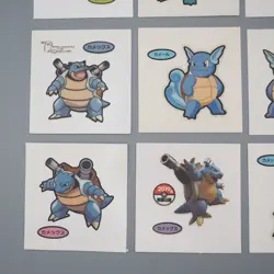 Pokemon Card Bread Deco Chara Seal Sticker Blastoise 12 set Japanese q556 - Image 4