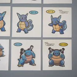 Pokemon Card Bread Deco Chara Seal Sticker Blastoise 12 set Japanese q556 - Image 5