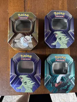 Lot Of 4 Empty Pokemon Trading Card Tins - Image 1