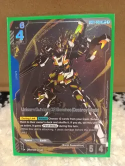 gundam card game unicorn gundam 02 banshee (destroy mode) lr+ ALT ART - Image 2
