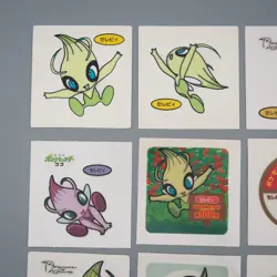 Pokemon Card Bread Deco Chara Seal Sticker Celebi 12 set Japanese q555 - Image 2