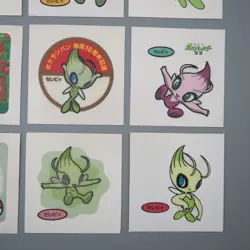 Pokemon Card Bread Deco Chara Seal Sticker Celebi 12 set Japanese q555 - Image 5
