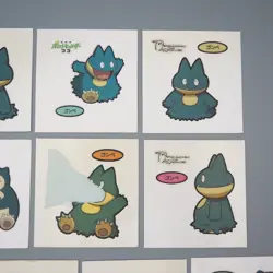 Pokemon Card Bread Deco Chara Seal Sticker Snorlax Munchlax 10 set Japanese q554 - Image 3
