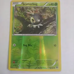 Pokemon TCG Scatterbug XY Base Set 15/146 Reverse Holo Common Card LP - Image 1