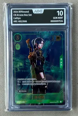 LEAGUE OF LEGENDS RIFTBOUND ARCANE PROMO CARD Caytlin FOIL ARC-002 /006 AOG 10 - Image 1