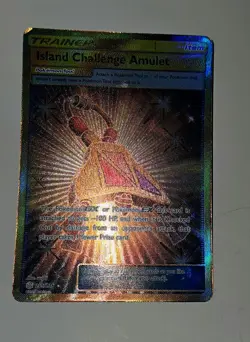 Pokemon Card Island Challenge Amulet 265/236 Cosmic Eclipse Gold Secret Rare NM - Image 1