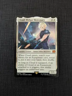 CLOUD, MIDGAR MERCENARY MTG MAGIC THE GATHERING FINAL FANTASY NON SIGNED - Image 1