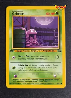 Pokemon First Edition 48/62 Grimer Fossil NM - Image 1