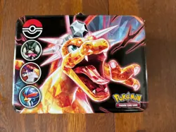 POKEMON Scarlet & Violet -CHARIZARD COLLECTORS TIN , LUNCH BOX, Empty FREE SHIP! - Image 1