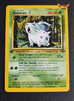 Pokemon First Edition 57/64 Nidoran Jungle NM - Image 1
