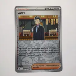 Pokemon TCG Trainer Larry Reverse Holo #165 Paradox Rift 2023 - Image 1