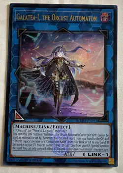 YUGIOH Galatea-I, The Orcust Automaton Ultra Rare BLMM-EN052 1st Edition In Hand - Image 1