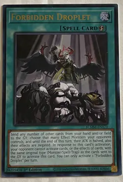 YUGIOH Forbidden Droplet Ultra Rare 1st Edition BLMM-EN171 - Image 1