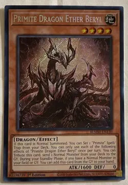 YUGIOH Primite Dragon Ether Beryl - BLMM-EN130 - Secret Rare - 1st Ed In hand - Image 1