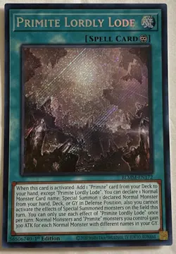 YUGIOH Primite Lordly Lode - BLMM-EN172 - Secret Rare 1st Edition In Hand - Image 1