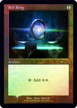 NM+ FOIL MTG Sol Ring Retro Frame Love Your Store WPN Promo Magic Card - Image 1