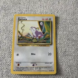 Rattata Pokemon card - 61/120 base Pokemon set - great condition - Image 1