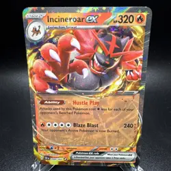 Incineroar ex 034/162 Temporal Forces (TEF) NM Double Rare Pokemon Card - Image 1