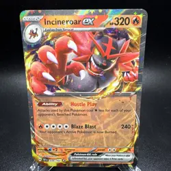 Incineroar ex 034/162 Temporal Forces (TEF) NM Double Rare Pokemon Card - Image 2