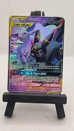 Pokemon Card Tag Team holo espeon & umbreon Gx holo( Fan Art) Crd1035 - Image 1