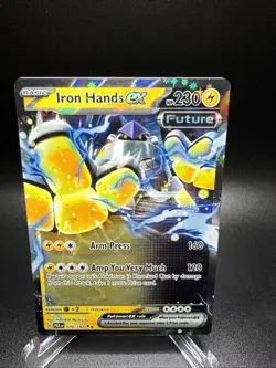 Pokemon TCG Iron Hands EX Double Rare Holo Card 070/182 Sv04: Paradox Rift - Image 2