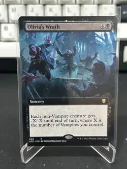 Mtg Olivia's Wrath Extended Art Commander Innistrad Crimson Vow 058 - Image 1