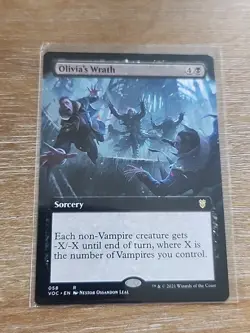 Mtg Olivia's Wrath Extended Art Commander Innistrad Crimson Vow 058 - Image 1