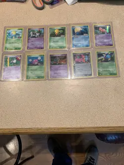 Rare Pokemon Stamped Card Lot Of 10 - Trading Card Game - Sealo, Some Holo - Image 1