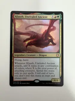 Klauth Unrivaled Ancient Foil MTG Magic the Gathering Card NM Near Mint AFC - Image 1