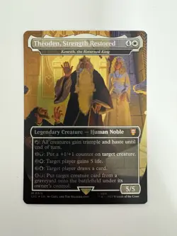Theoden Strength Restored Foil Borderless MTG Magic Gathering Card NM Mint LTC - Image 1