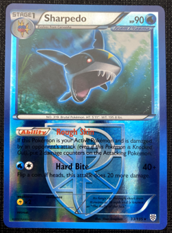Sharpedo 33/135 Plasma Storm Reverse Holo Rare LP Pokemon 2012 - Image 1