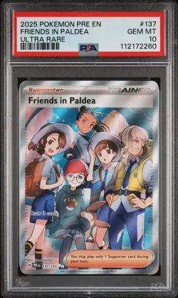 2025 POKEMON PRE EN-PRISMATIC EVOLUTIONS ULTRA RARE FRIENDS IN PALDEA PSA 10 - Image 1