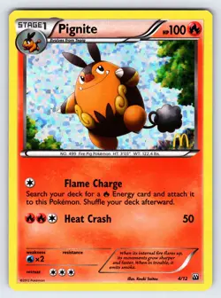 Pignite 4/12 2012 McDonald's Exclusive Promo Pokemon Card TCG Nintendo Holo - Nm - Image 1