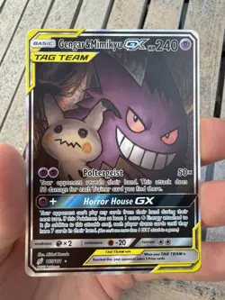 Pokemon Sun & Moon Team Up Gengar Mimikyu GX 165/181 Alternate Art - Image 1
