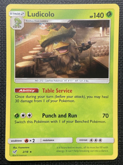 Ludicolo 2/18 Detective Pikachu Holo Rare NM Pokemon 2019 - Image 1