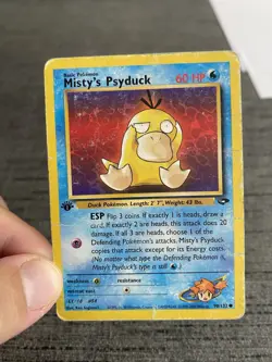 Carte Pokemon Misty’s Psyduck 90/132 1st Edition Gym Challenge Anglais Occasion - Image 3