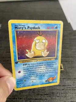 Carte Pokemon Misty’s Psyduck 90/132 1st Edition Gym Challenge Anglais Occasion - Image 5