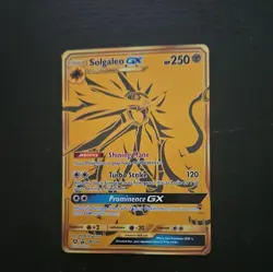 Pokemon - Solgaleo gX (Hidden Fates) Shiny Full Art Gold Promo SM104a - Image 1